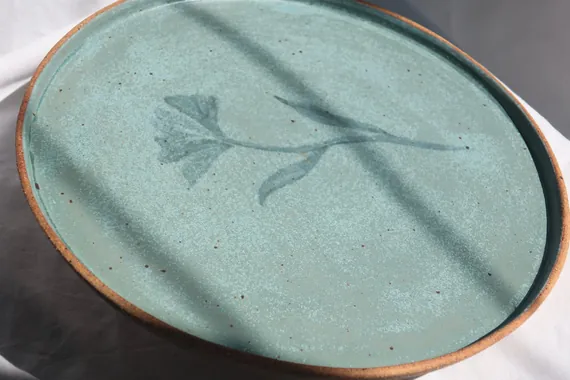 Hand painted daisy plate