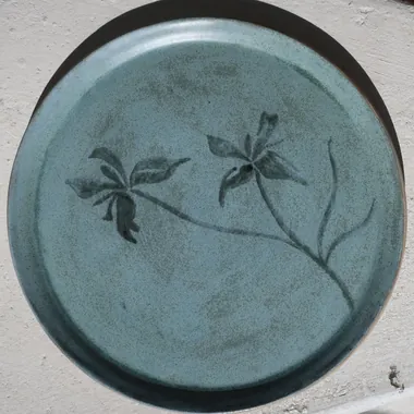Hand painted floral plates