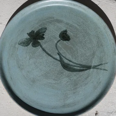 Hand painted floral plates