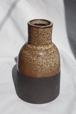 Narrow brown vase