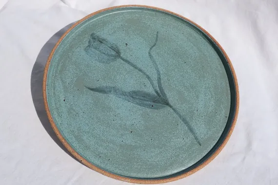 Hand painted tulip plate